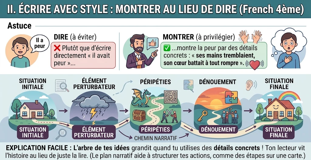 Infographie : écrire avec style, le schéma narratif