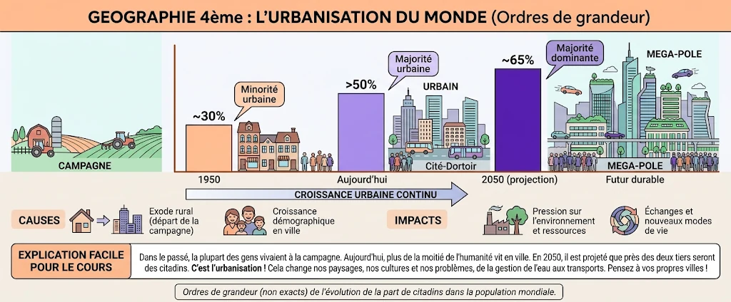 Infographie : l'urbanisation du monde