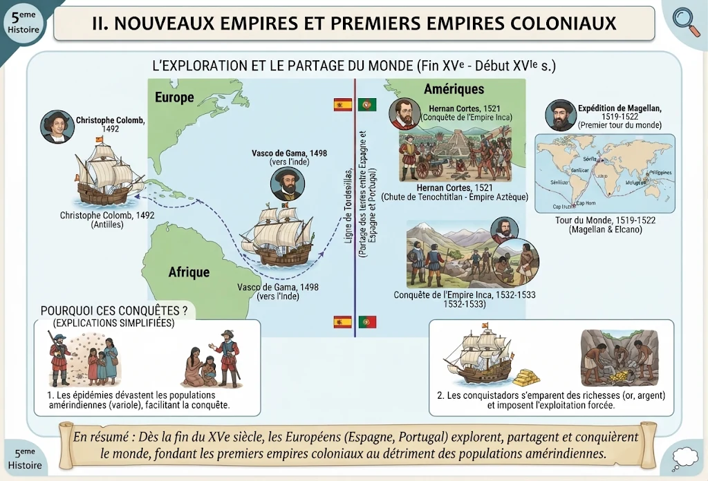Infographie : nouveaux empires et premiers empires coloniaux