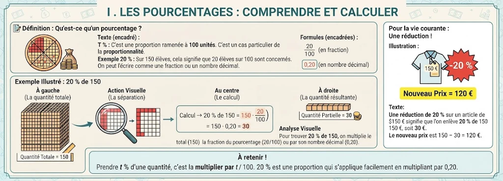 Infographie : comprendre et calculer les pourcentages