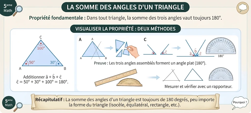 Infographie : la somme des angles d'un triangle