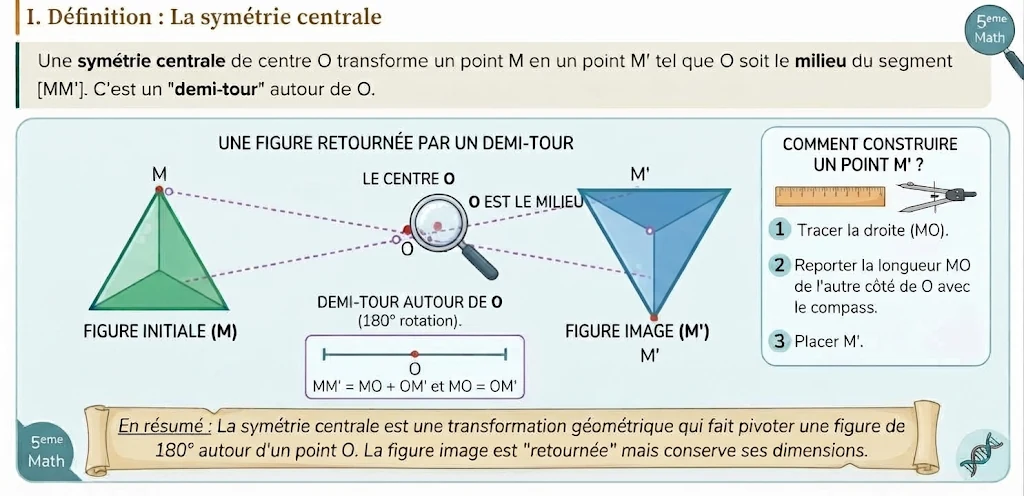 Infographie : la symétrie centrale
