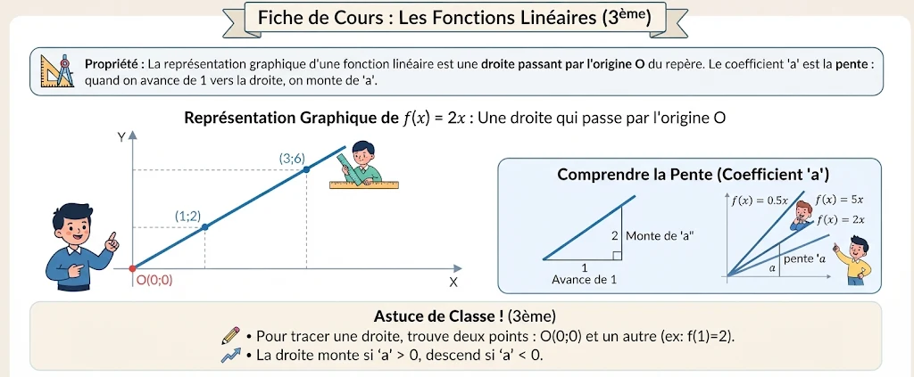 Infographie : les fonctions linéaires