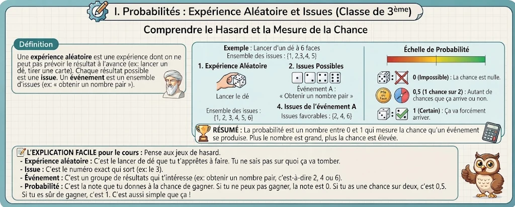 Infographie : expérience aléatoire et probabilités