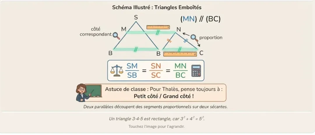 Infographie : le théorème de Thalès