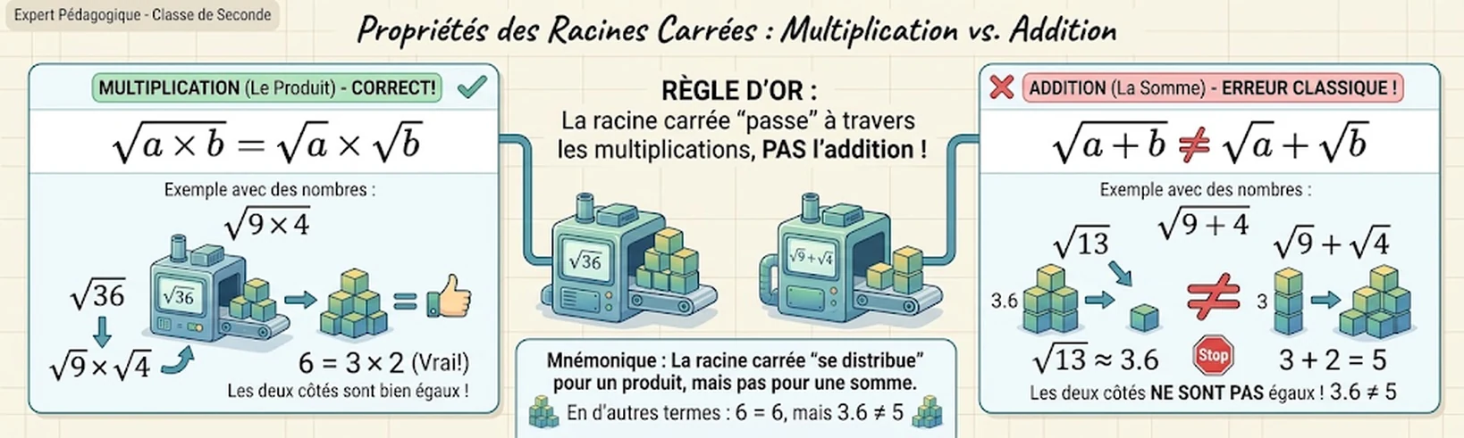 Propriétés des racines carrées