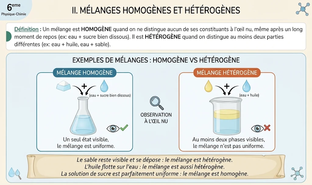 Infographie : mélanges homogènes et hétérogènes