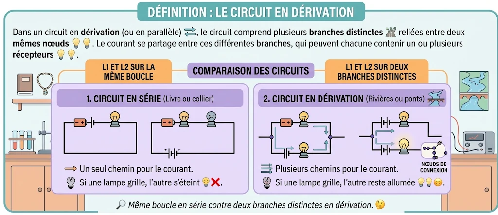 Infographie : le circuit en dérivation
