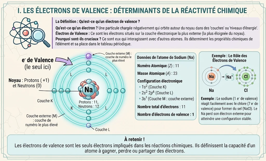 Infographie : les électrons de valence et la réactivité