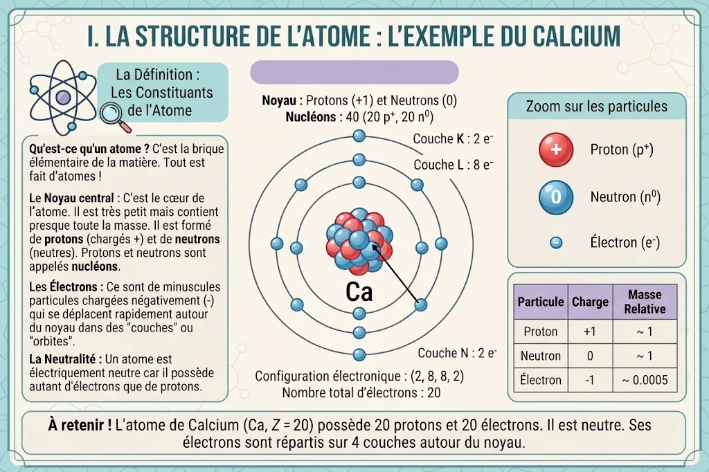 Infographie : structure atome