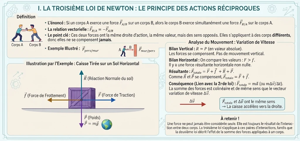Infographie : la troisième loi de Newton