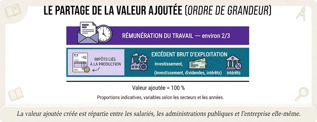 Infographie : le partage de la valeur ajoutée